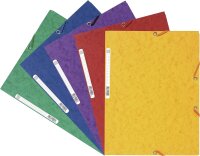 Exacompta 55515E Premium Einschlagmappe. Aus Colorspan-Karton DIN A4 mit 2 Gummizügen und 3 Klappen 1 Stück Zufallsfarbe Sammelmappe Dokumentenmappe ideal für Büro und Schule