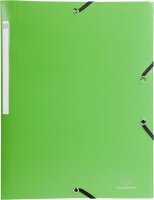 Exacompta 55810E Packung (mit 10 Sammelmappen aus PP mit 3 Klappen, Gummizug, blickdicht, ideal für Ihre Dokumente DIN A4) 10 Stück farbig sortiert