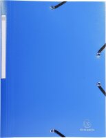 Exacompta 55810E Packung (mit 10 Sammelmappen aus PP mit 3 Klappen, Gummizug, blickdicht, ideal für Ihre Dokumente DIN A4) 10 Stück farbig sortiert