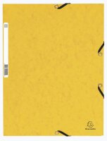 Exacompta 55309E Sammelmappe (mit Gummizug und 3 Klappen aus Manila Karton 355 g, für Format DIN A4) 1 Stück gelb