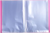 Exacompta 88117E Sichtmappe Opak PP blickdicht, 24 x 32 cm, für DIN A4, 100 Kristallhüllen, hohe Transparenz, 1 Stück, rosa