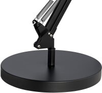 Unilux Success LED-Schreibtisch-Leuchte 80, LED E27 austauschbar, schwarz mit Standfuß und Tischklemme