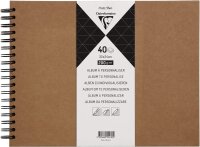 Clairefontaine 95430C Heft mit Kraftpapier zum Individualisieren (32 x 24 cm, 40 Blatt, 200 g, Spiralbindung, ideal als Gästebuch) 1 Stück kraft