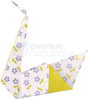 Avenue Mandarine 52507O Origami color Papier (quadratisch, 20 x 20 cm, mit Faltanleitung, 60 verschiedenen Blätter und 1 Blatt mit Augenset, Blume)