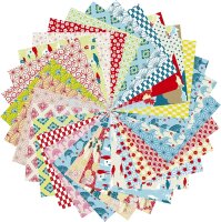 Avenue Mandarine OR514C - Packung Origami Papier mit 60 Blatt, beidseitig bedruckt, 20x20cm, 70g, + 1 Bogen Augen Stickers, ideal ab 7 Jahren, Nippon, 1 Pack