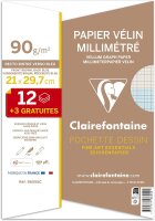 Clairefontaine 96555C - Packung mit 12+3Blatt...