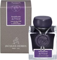 J.Herbin 15579JT Tintenflakon Améthyste lOural 1798 (50 ml, mit silbernem Glitzer) violett