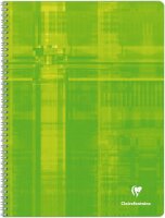 Clairefontaine 8342C - Spiralbuch DIN A4+ 24x32 cm, 50 Blatt 90g, kariert 5/5, farbig sortiert, 1 Stück
