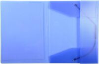 Exacompta 55182E Kreacover Packung (mit 5 Sammelmappe, DIN A4, 21 x 29, 7 cm, aus PP mit 3 Klappen, mit Gummizug, blickdich) 5 Stück blau