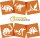 Avenue Mandarine 42449MD - Set mit 6 Schablonen, 15 x 15 cm, geeignet für Kinder ab 3 Jahren, für Filz- und Farbstifte, Farben oder Farbbomben, Dino, 1 Set