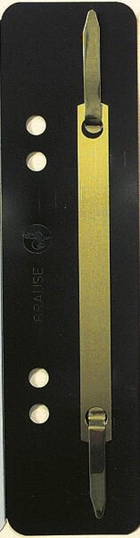 Exacompta 425001B 100er Pack Plastik-Heftstreifen schwarz. Aus PP-Folie kaufmännische Heftung Aktendulli Hefter Schnellhefter ideal für Büro und Schule