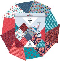 Clairefontaine 95347C - Pack mit 60 Blatt Origamipapier, mit 3 Formaten, 10 x 10cm, 15 x 15cm, 20 x 20cm, 70g, 1 Pack, Hanayo