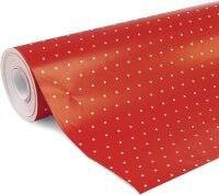 Clairefontaine 201402C Geschenkpapier Alliance (große Breite, 50 x 0,70m, 60g/qm, ideal für Ihre Geschenke) 1 Rolle rote punkte