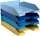 Exacompta 113202SETD 4er Pack Briefablage BeeBlue aus Recycling-Kunststoff DIN A4. Ideale Briefkörbe für Ihre Organisation. Stapelbare Ablagekörbe farbig sortiert Blauer Engel Combo Midi