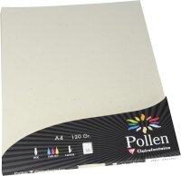 Clairefontaine 55010C - Packung mit 50 Blatt Briefpapier Pollen, 100% Recycling Papier, DIN A4, 21x29,7cm, 120g, ideal für Einladungen und Korrespondenz, Natura Weiß, 1 Pack