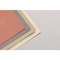Clairefontaine 96054C - Zeichenblock Pastelmat, geleimt, 12 Bogen 30x40cm, 360g, ideal für Trockentechniken und Pastell, 4 farbig sortiert, 1 Stück