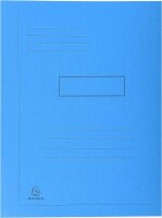Exacompta 445006E Aktenmappe (Recycling Karton, Beschriftungsfeld, 2 Klappen 290g Foldyne Forever, DIN A4) 1 Stück intensivblau