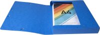 Exacompta 50402E 1 Abheftbox mit Gummibändern Exabox aus Glanzkarton 600g/m2 Rückseite 4 cm Maße 25 x 33 cm für A4-Dokumente Farbe blau wird montiert geliefert