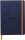 Rhodia 117378C - Notizheft Softcover Rhodiarama DIN A5 (14,8x21 cm), 80 Blatt, liniert Clairefontaine Papier Elfenbein 90g Lesezeichen, Gummizugverschluss, Cover aus Kunstleder Nachtsblau, 1 Stück