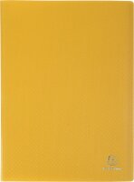 Exacompta 85109E Premium Sichtmappe aus blickdichten Kunststoff DIN A4 mit 100 Klarsichthüllen, 200 Sichten, perfekt für die Schule und das Büro Aktenhülle, Prospekthülle, gelb