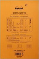 Rhodia 119700C - Audit Notizblock (geheftet, DIN A4+, 21 x 31,8 cm, liniert mit Rand, 80 Blatt, gelbes Papier, 80g) 1 Stück, orange