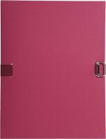 Exacompta 724E Dokumentenmappe DIN A4 mit ausziehbarem Rücken aus farbigem Leinwandpapier Buchrücken bis 13 cm verlängerbar Format 24 x 32 cm für Dokumente Bordeaux