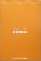 Rhodia 19558C - Notizblock / Schreibblock geheftet dotPad No.19 A4+ 21x31,8cm 80 Blätter Dot-Lineatur 80g, abtrennbar und mikroperforiert, mit Kartonrücken, , Orange, 1 Stück