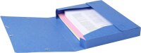 Exacompta 14005H Premium Sammelbox mit Gummizug 40 mm breit aus extra starkem Colorspan-Karton mit Rückenschild für DIN A4 Archivbox Heftbox Dokumentenbox Zeichenbox Sammelmappe blau