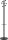 UNILUX Garderobenständer Access, 175 cm, ink. 6 Kleiderhaken, Stahl, schwarz