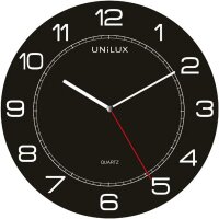 Unilux riesen Wanduhr Mega in schwarz, moderne, analoge Uhr für große Räume