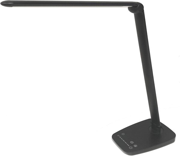 Unilux LED Schreibtischleuchte Twistled schwarz, dimmbar, USB Ladefunktion, faltbar