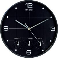 Unilux Wanduhr On Time, 30cm, schwarz