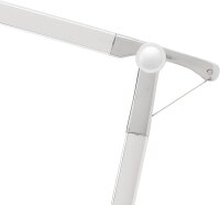Unilux LED Schreibtischlampe Senza, dimmbar, silbergrau, 53 x 21 x 9 cm