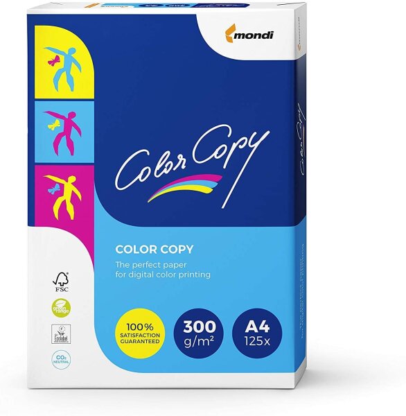 Mondi Color Copy Laserpapier 300 g/m² DIN-A4 125 Blatt weiß