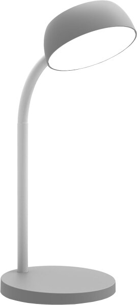 Unilux LED Schreibtisch-Leuchte Tamy hellgrau, flexibel biegbarer Arm, 3000K