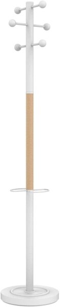 UNILUX Garderobenständer ACCESS, 175 cm, mit Schirmständer, weiß und buche