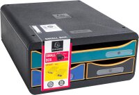 Exacompta - 311505D - 1 Ordnungsmodul Small Box 3 Schubladen Neo Deco - 3 Farben sortiert