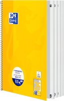 Oxford Collegeblock A4 kariert, weißer Rand rechts, 80 Blatt, gelb, 1 Stück