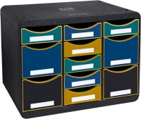 Exacompta - 313505D Storebox Multi 11 Schubladen, verschiedene Farben
