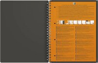Oxford Meetingbook International A4, kariert, 160 Seiten, mit Gummizugmappe und 3 Einschlagklappen