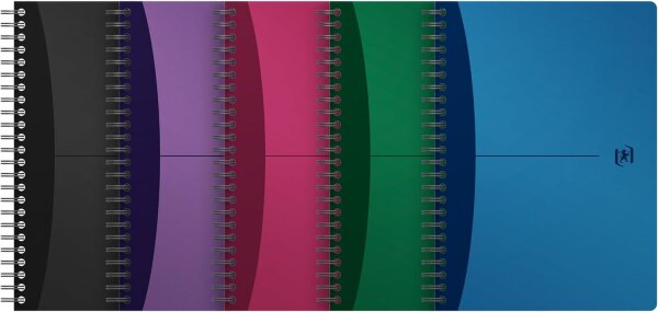 Spiralbuch Oxford Office, Optik Paper 90 g/qm, A5,5mm kariert, 90 1 Stück farbig sortiert