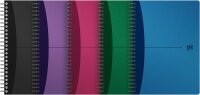 Spiralbuch Oxford Office, Optik Paper 90 g/qm, A5,5mm kariert, 90 1 Stück farbig sortiert
