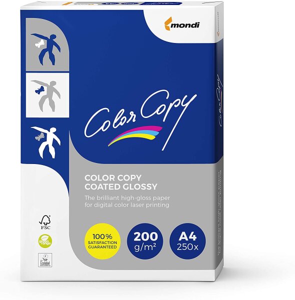 Mondi Color Copy coated Glossy 200 g/m² - A4 Fotopapier Glossypapier 250 Blatt