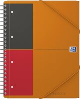 Oxford Meetingbook International A4, liniert, 160 Seiten, mit Gummizugmappe und 3 Einschlagklappen