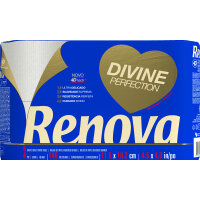 Renova Renova Divine Perfection Toilettenpapier, 42 Rollen Premium 4-lagig, ultraweich, mehr Festigkeit, Dicke, Weichheit und Saugfähigkeit, FSC-zertifiziertes Papier 4414 g