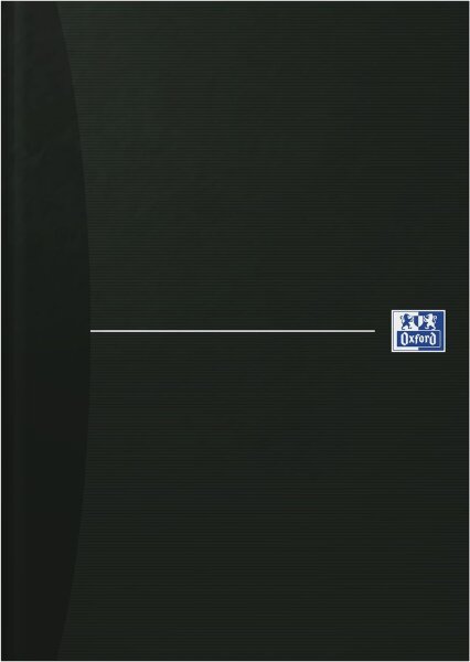 Oxford gebundenes Buch A4 liniert 192 Seiten, smart black/schwarz