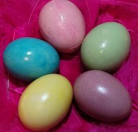Eierfarben - Pastell Eier - 5 flüssige Eierfarben Pastell Grün Blau Gel Lila Rosa - 20 Milliliter