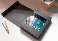 Elba Dokumenten-Box A4 aus Hartpappe, 8 cm Füllhöhe, schwarz