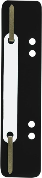 Elba Heftstreifen aus Kunststoff, 150x35mm, schwarz, 25 Stück