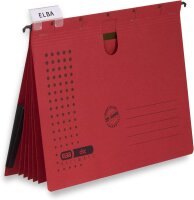 Elba Mehrfach-Hängehefter chic, für A4, aus Karton, rot, 5 Stück